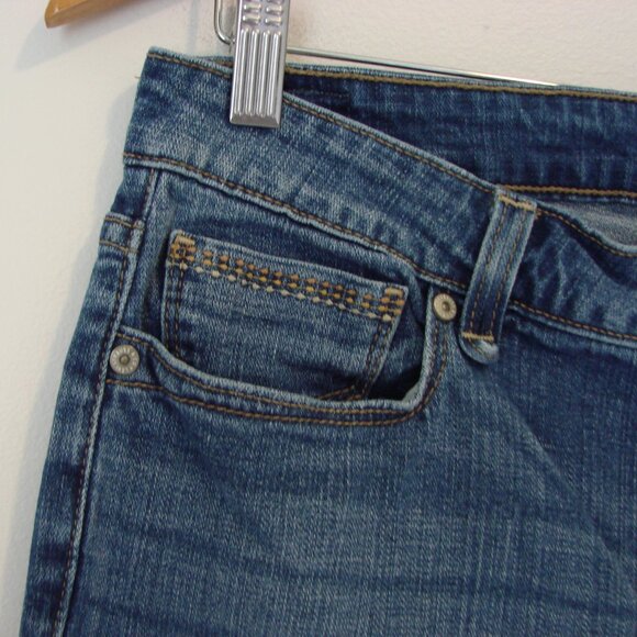 Levi's 515 Capri Jeans Cropped High Waist Cuffed Medium Wash Size 10 Petite 10P - Picture 6 of 13